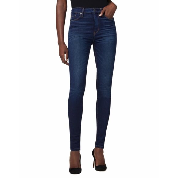 Hudson Barbara Super Skinny Jeans Dark Wash High Rise Stretch Denim Sz 31 - Picture 1 of 9